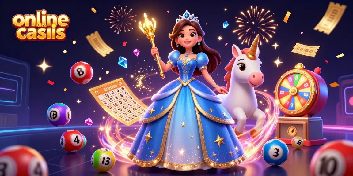 Play and win at online casino ohne oasis with vibrant lottery-themed illustration.