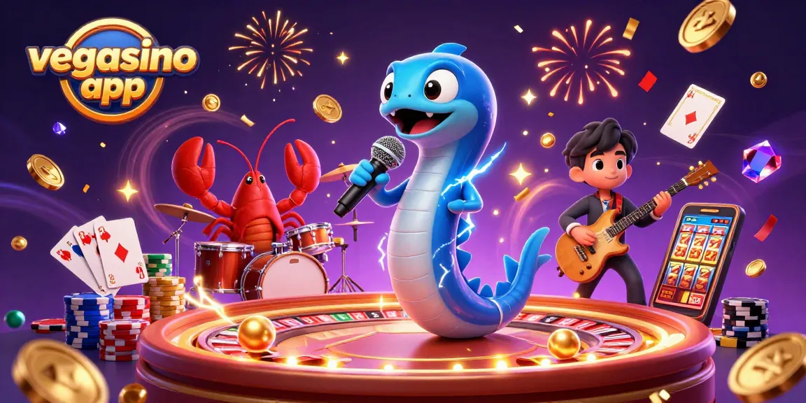 Experience the vegasino app with animated casino excitement and engaging game elements.