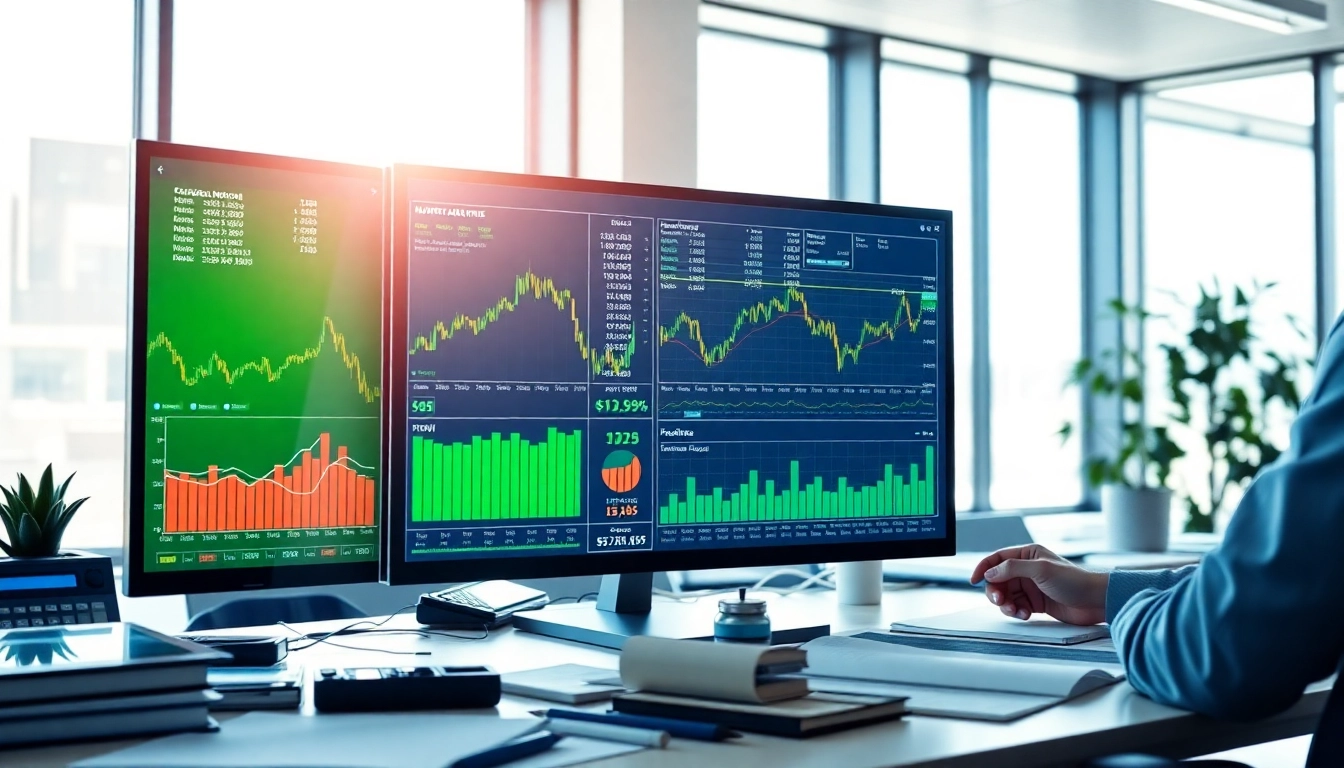 Detaillierte Muster Aktien Analyse, durchgeführt von einem Analysten in einem modernen Büro.
