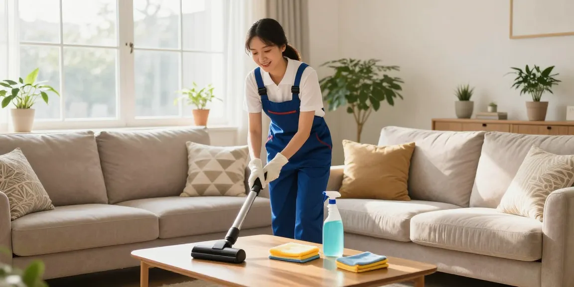 Professional cleaner enhancing living spaces with reinigungsfirmen in bern services, showcasing a sparkling home and eco-friendly tools.