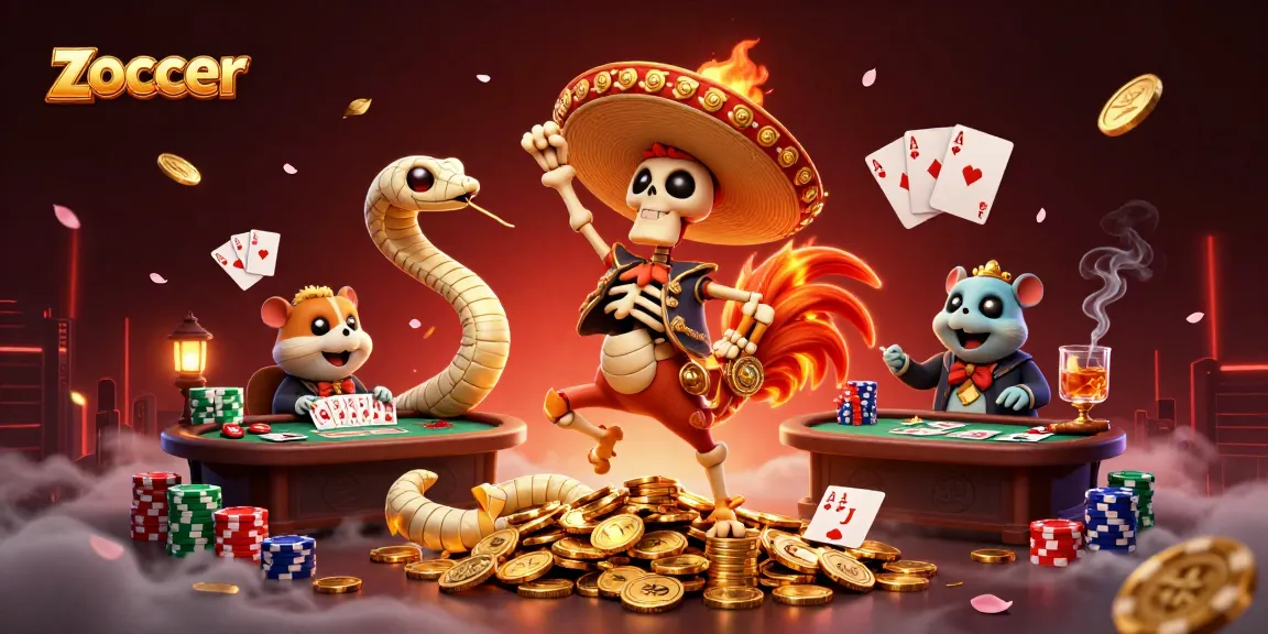 Engaging zoccer illustration showcasing a festive victory dance amid gambling elements.