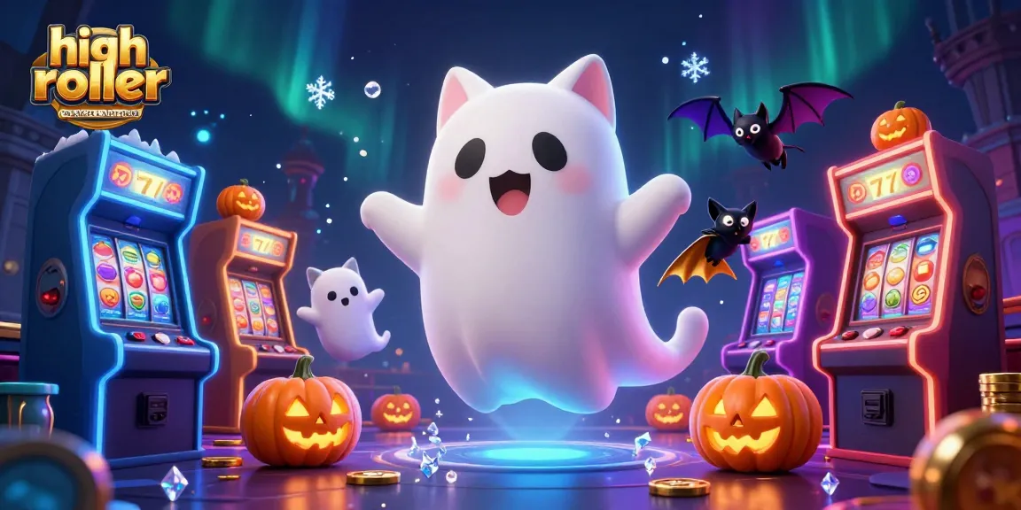 Experience the excitement at high roller casinos Australia with this vibrant, ghostly gaming scene.
